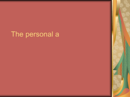 The personal a
