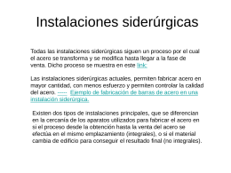 Instalaciones siderúrgicas en España