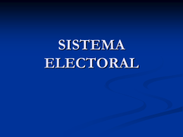 SISTEMA ELECTORAL, 2014