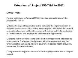 Proyecto SOS Disponibilidad presupuestaria a marzo, 2010