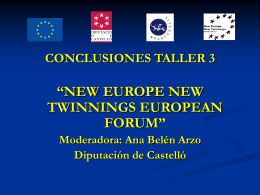 Conclusiones Taller 3 - Diputación de Castellón