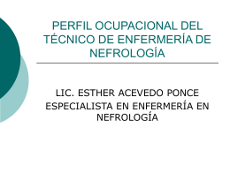 perfil ocupacional del técnico de enfermería de nefrología