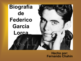 Biografía de Federico Garcia Lorca Hecho por