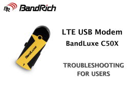 BandRich C500 TroubleShooting Guide
