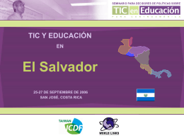TIC y Educación en El Salvador
