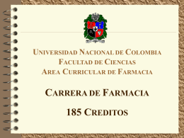 3 créditos - Universidad Nacional de Colombia