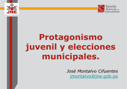 Protagonismo Juvenil y Elecciones Municipales