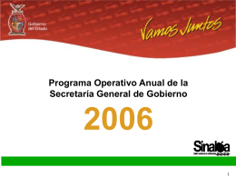 Programa Operativo Anual 2006 - Portal de Acceso a la Información