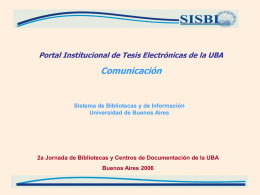 Desarrollo del portal institucional de tesis electrónicas de la UBA