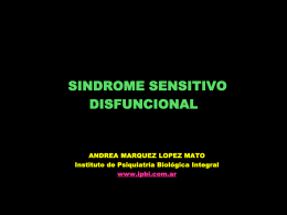SSD clase Favaloro 2013 - Instituto de Psiquiatría Biológica Integral