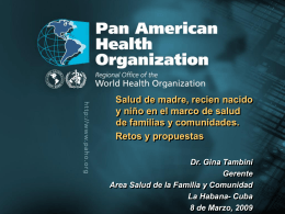 Situación de Salud en las Américas (1 005 kB)