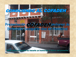 CONOCIENDO EL COFADEH