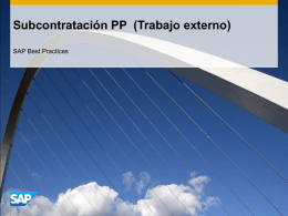 Subcontratación PP (Trabajo externo)