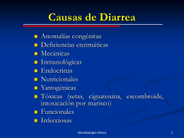 Diagnóstico microbiológico de las diarreas infecciosas