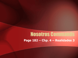 p182-nosotros-commands - Lasclasesdesragraham