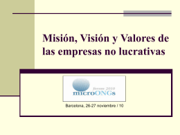 Misión, Visión, Valores - Forum de las microONGs