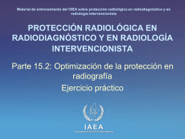 15. Optimización de la protección en radiografía: Parte 2