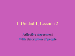 I. Unidad 1, Lección 2