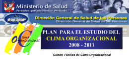 Plan para el Estudio del Clima Organizacional