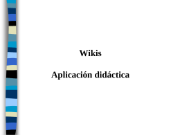 Wikis Aplicación didáctica - pedrotoledo