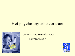 Het psychologische contract