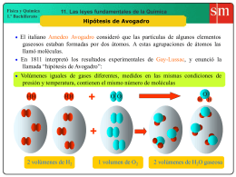 3. Hipótesis de Avogadro