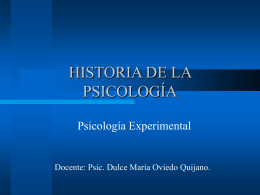 “Historia de la psicología experimental”.