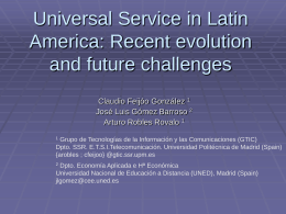 Universal Service in Latin America