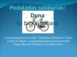Pedaladas solidarias: Dona tu bici al Sahara
