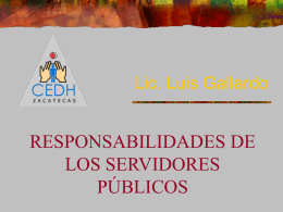 Responsabilidades de los Servidores Públicos
