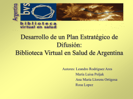 Presentación JABSA 2003 - Biblioteca virtual de salud de Argentina