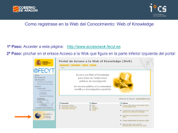 Guía de consulta en la WOK - Instituto Aragonés de Ciencias de la