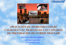 TRAINAIR International Course Developers Seminar Lima