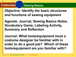 Chapter 33 Sewing Basics