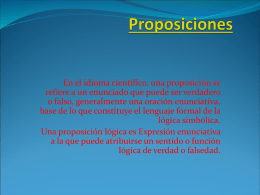 Proposiciones - educmatematica