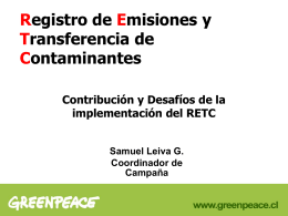 Registro de Emisiones y Transferencias de Contaminates