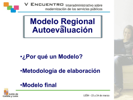 Modelo Regional de Autoevaluación