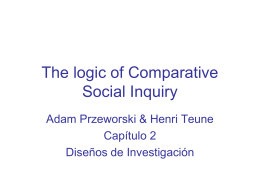 The logic of Comparative Social Inquiry