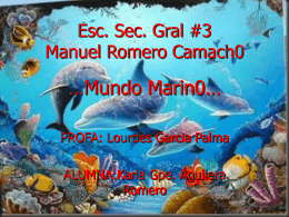 Esc. Sec. Gral #3 Manuel Romero Camach0 …Mundo marin0…