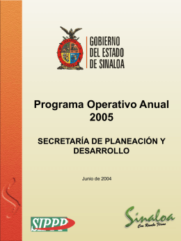 Programa Operativo Anual 2005 - Portal de Acceso a la Información