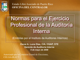 Normas para el ejercicio profesional de la Auditoría Interna