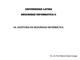 Auditoria en seguridad informática - Docencia FCA-UNAM