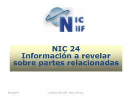 NIC 24 Información a revelar sobre partes relacionadas