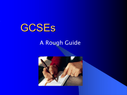 to the GCSE guide for current Year 11