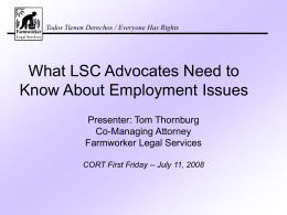 LSC Employment Issue Powerpoint