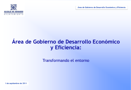 Reordenación del Área de Gobierno Desarrollo Económico