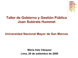 Políticas Públicas – María Inés Vásquez