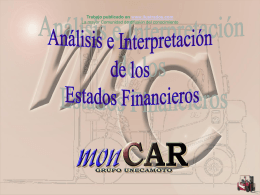 Analisis e interpretacion de los estados financieros
