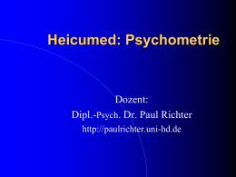 Heicumed: Psychometrie