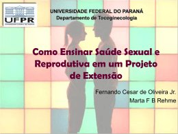 faça o aqui... - PROEC - Universidade Federal do Paraná